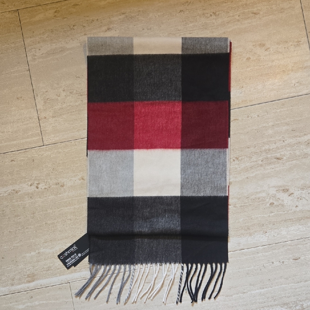 New Cashmink by V Fraas Stylish Unisex Plaid Scarf
